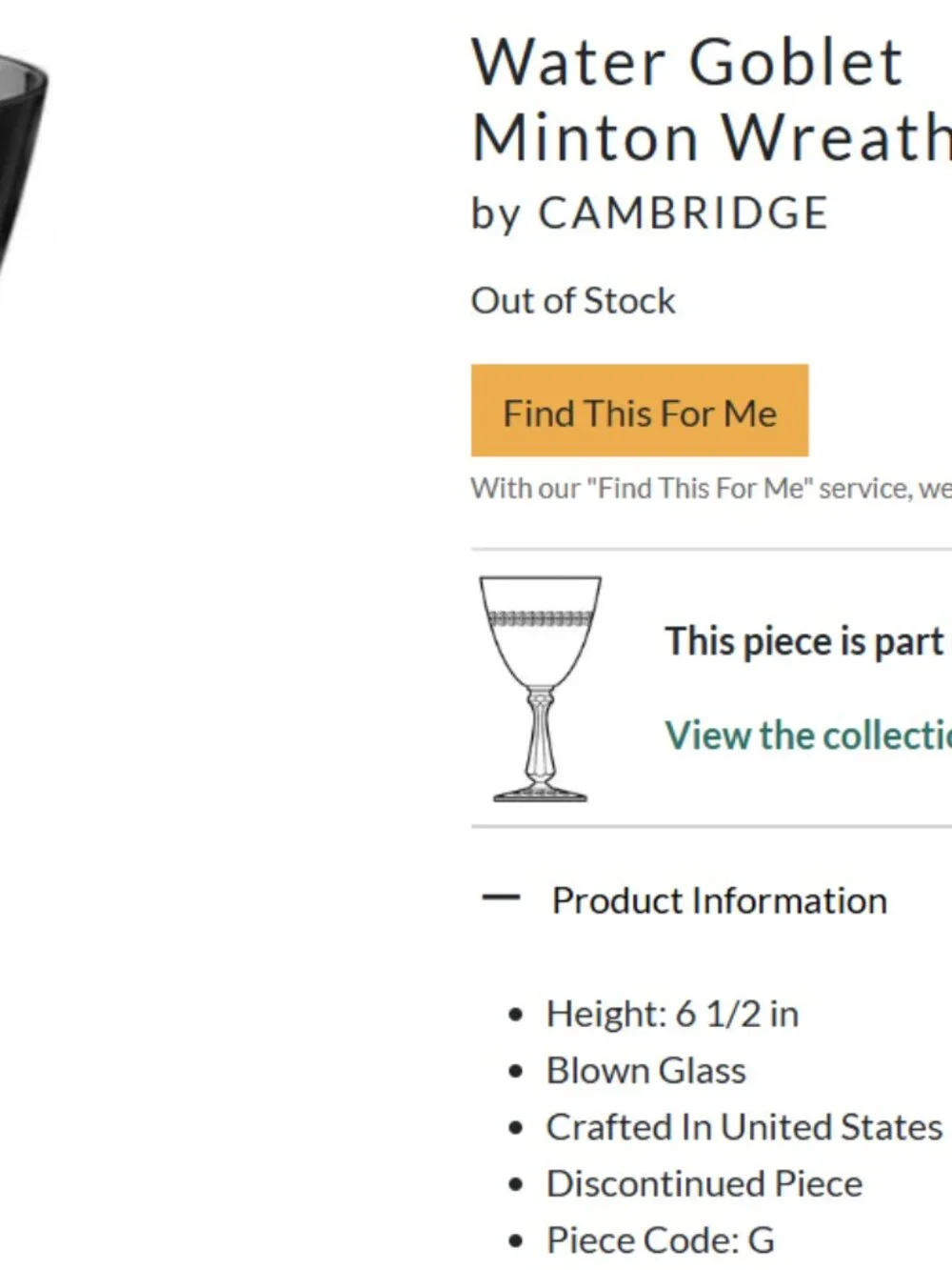 Cambridge beautiful set